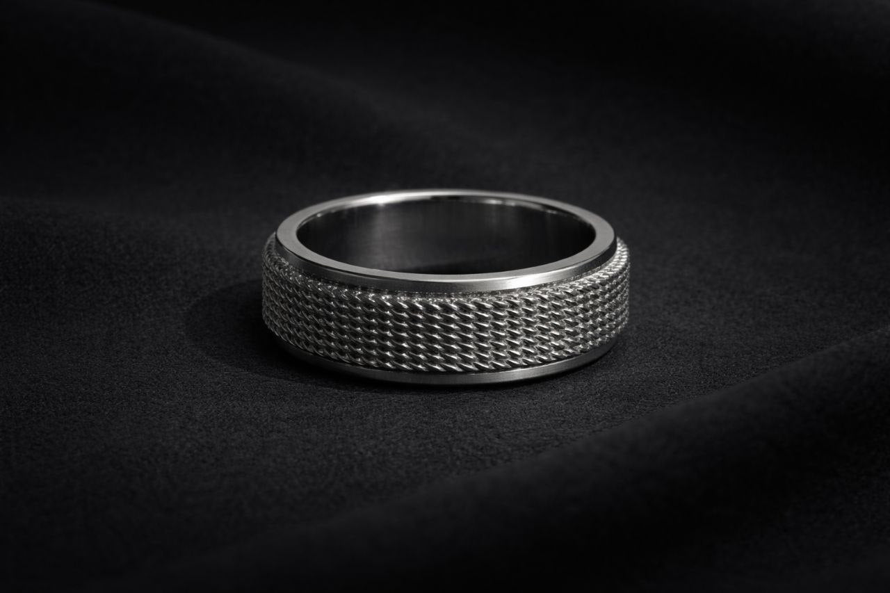 Urban Mesh Silver Ring