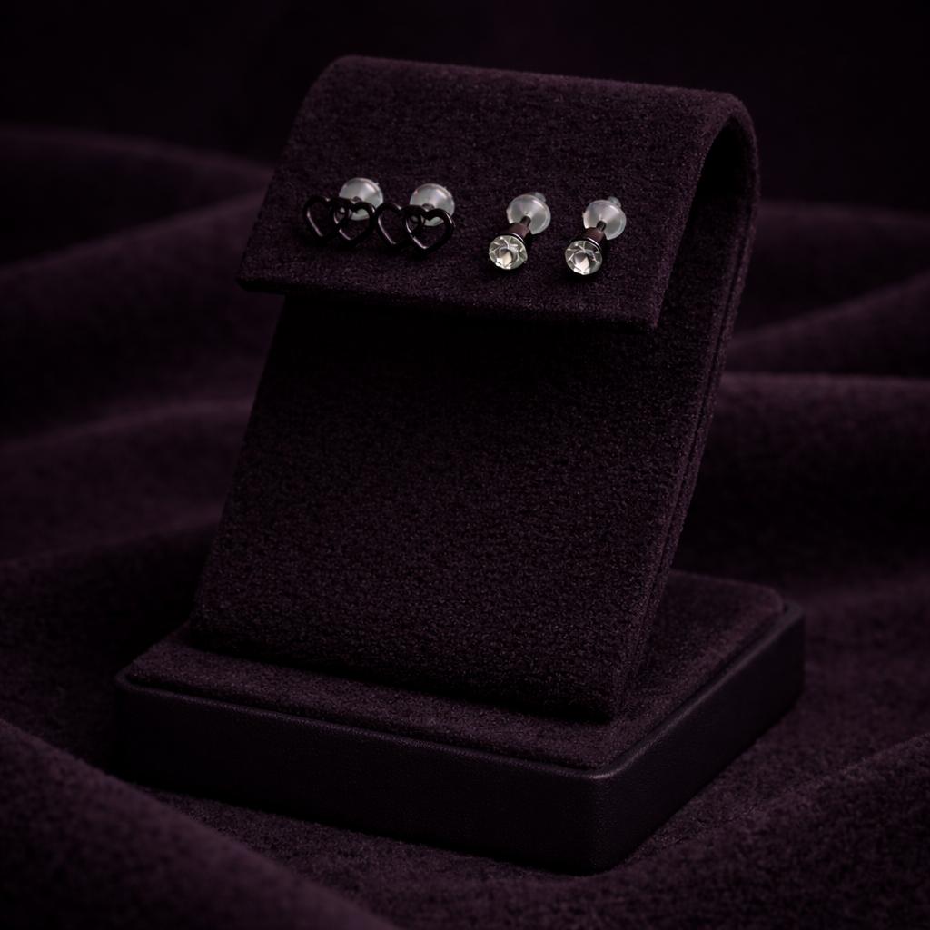 Noir Trinity Stud Set