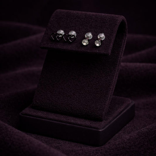 Noir Trinity Stud Set