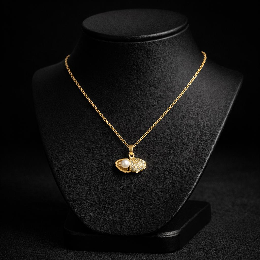 Pearl Tide Shell Pendant Necklace