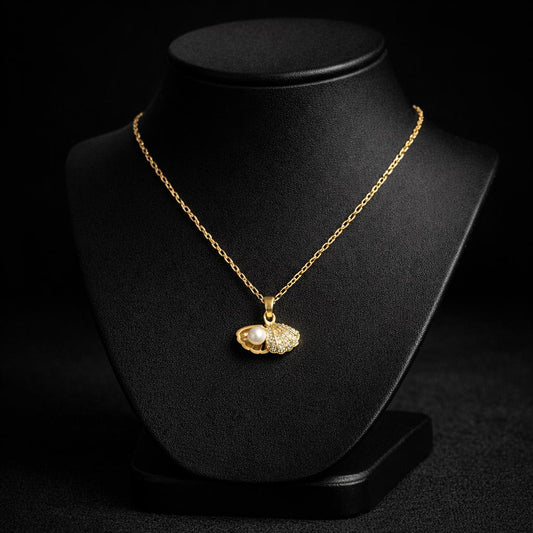 Pearl Tide Shell Pendant Necklace