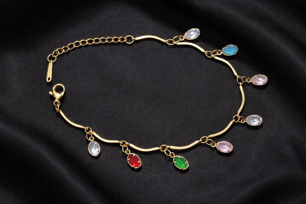 Rose Garden Crystal Drop Bracelet