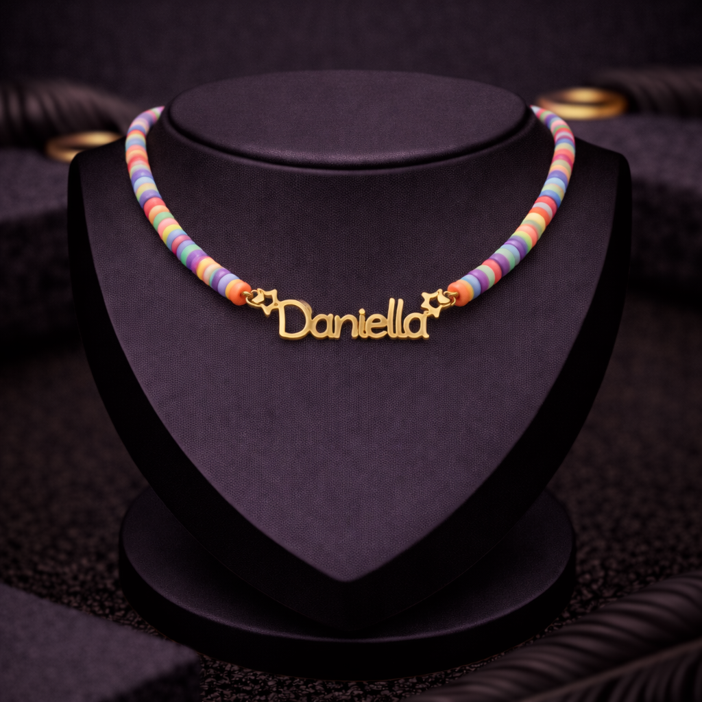 Fimo Single Name Necklase