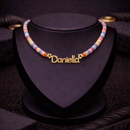 Fimo Single Name Necklase