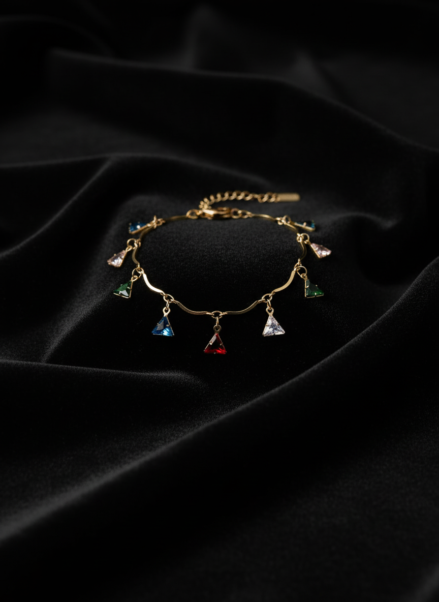 Prism Trail Crystal Charm Bracelet