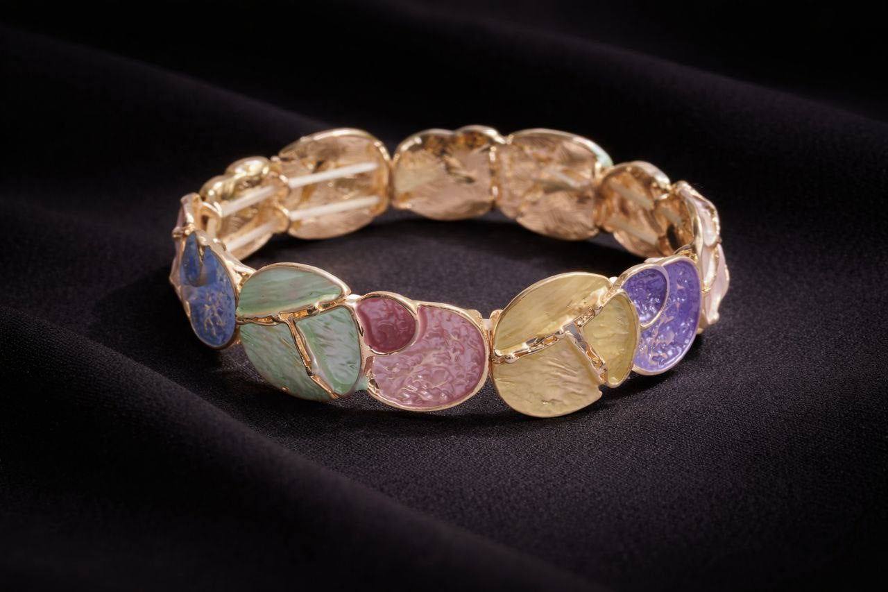 Pop Enamel Statement Elastic Bracelet