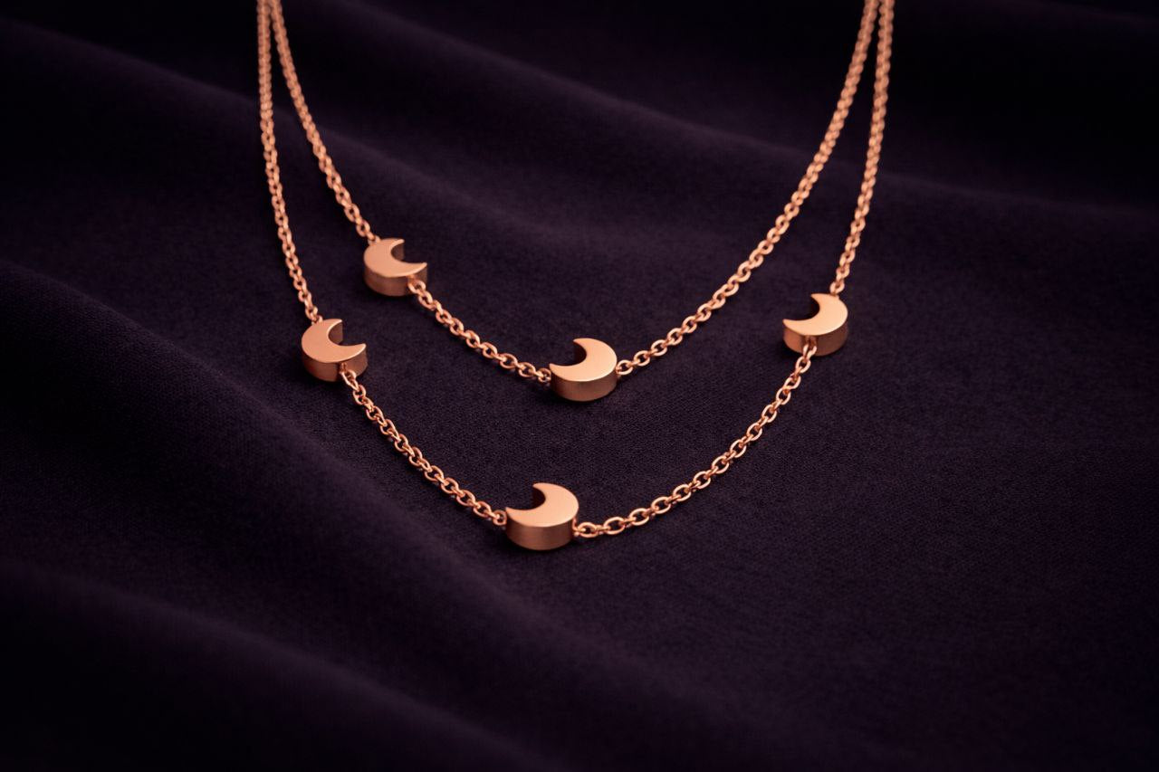Luna Layered Moon Necklace