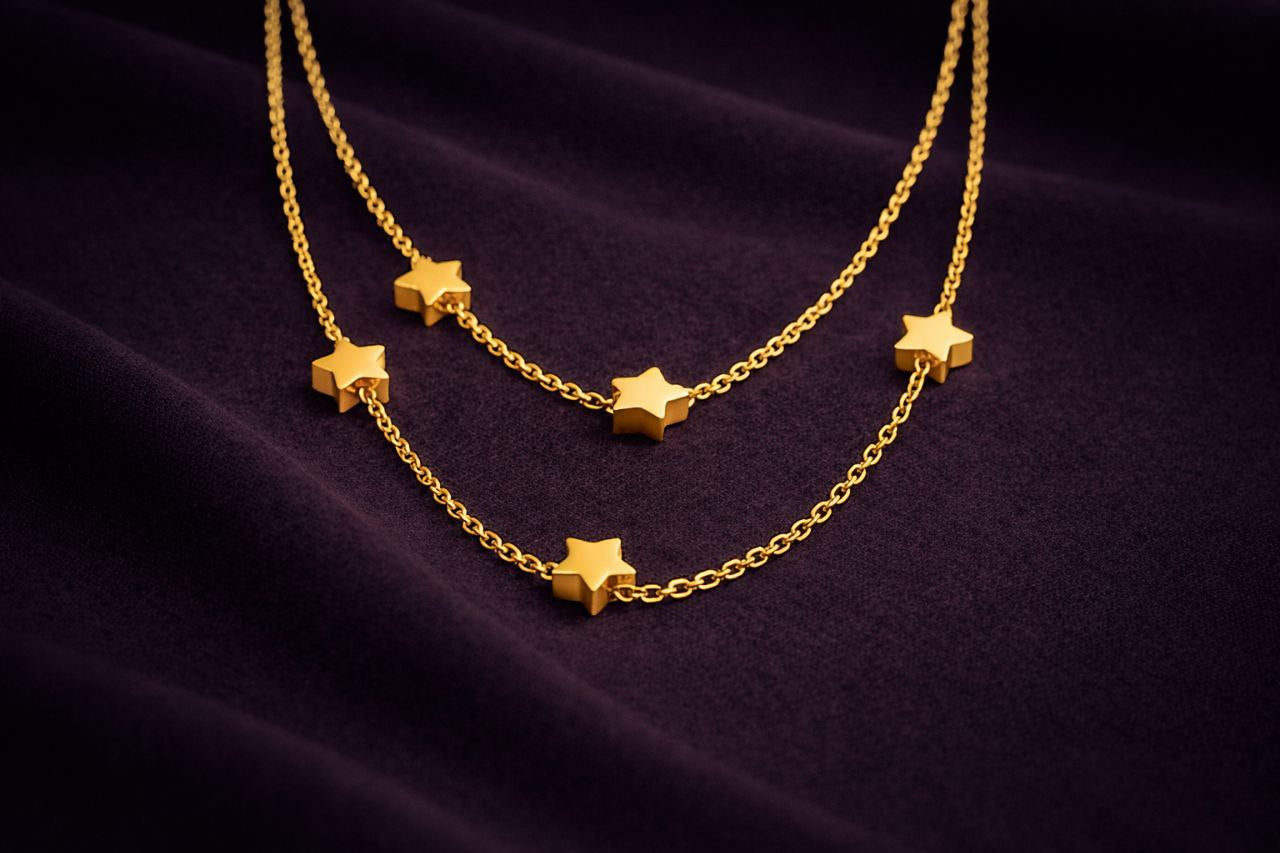 Stardust Layered Star Necklace