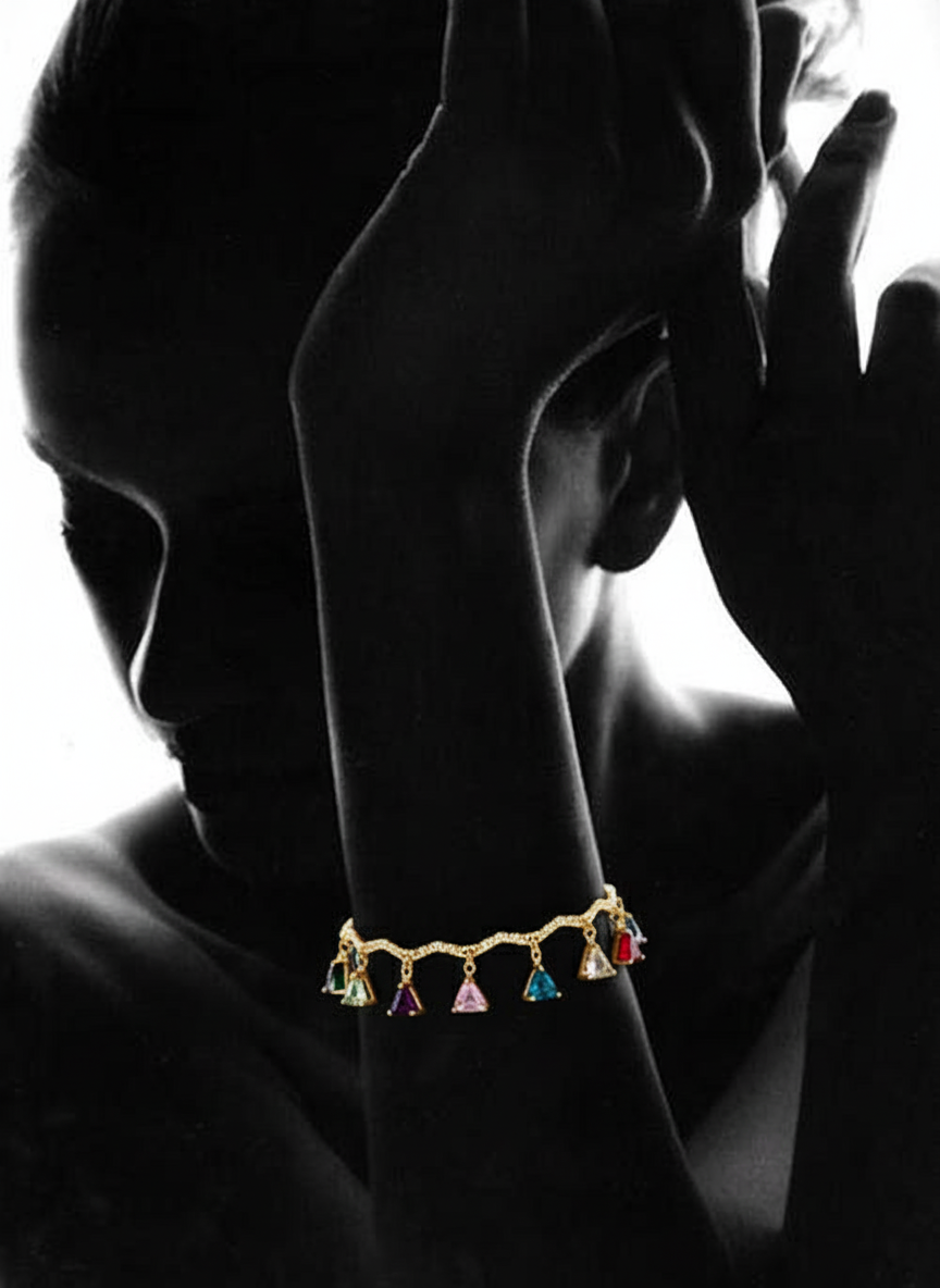 Prism Trail Crystal Charm Bracelet