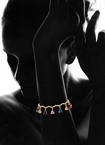 Prism Trail Crystal Charm Bracelet