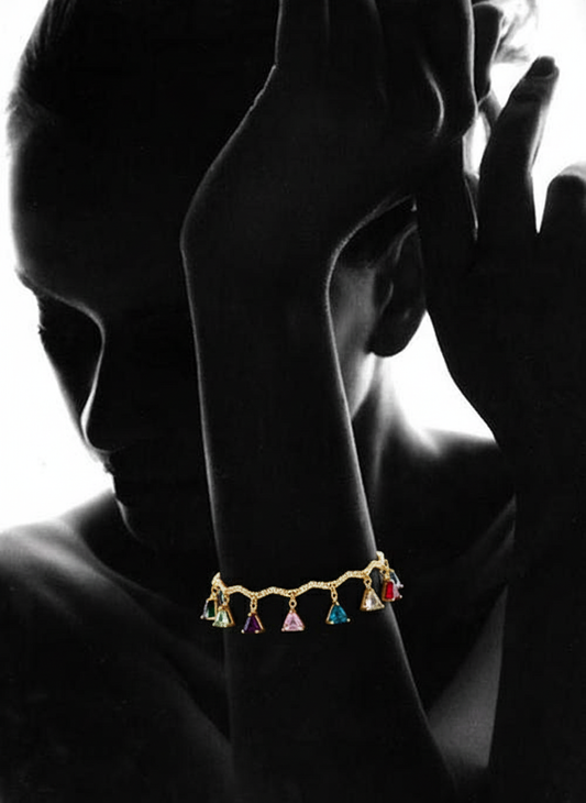 Prism Trail Crystal Charm Bracelet