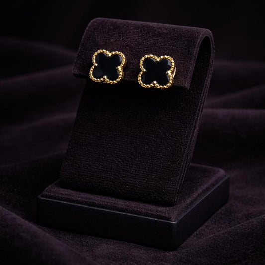 Midnight Clover Studs
