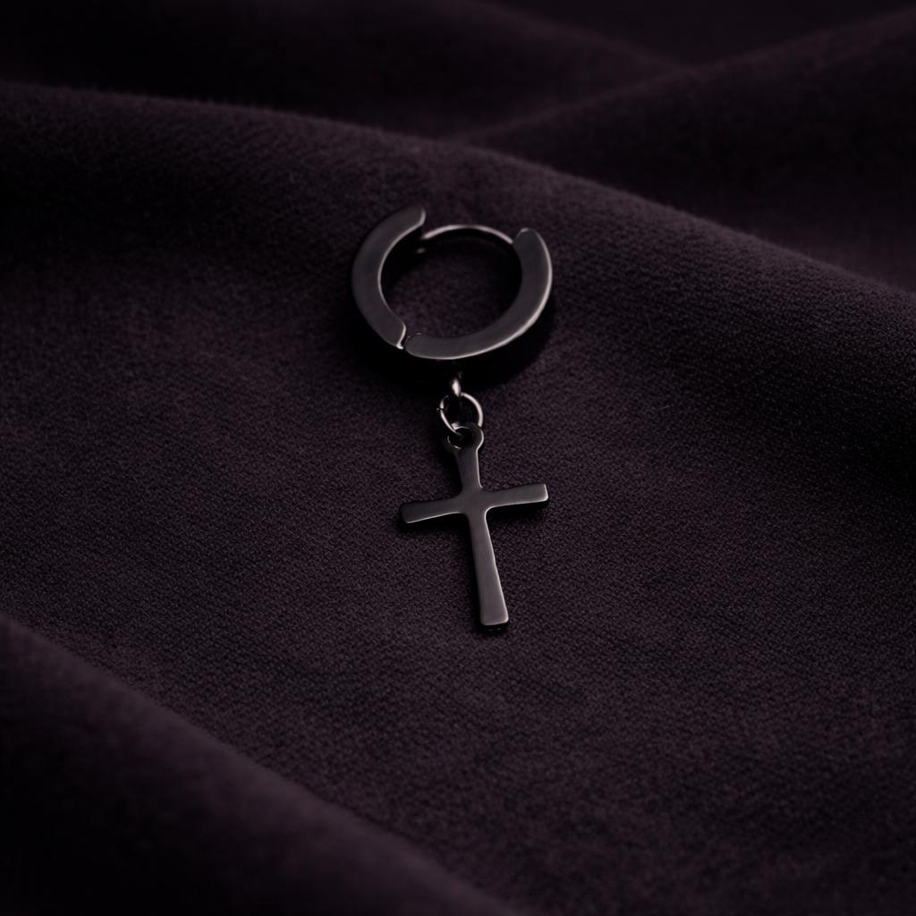 Midnight Faith Hoop Earrings