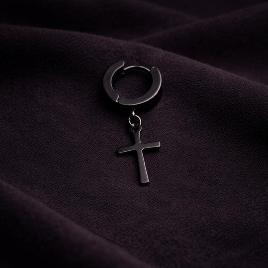 Midnight Faith Hoop Earrings