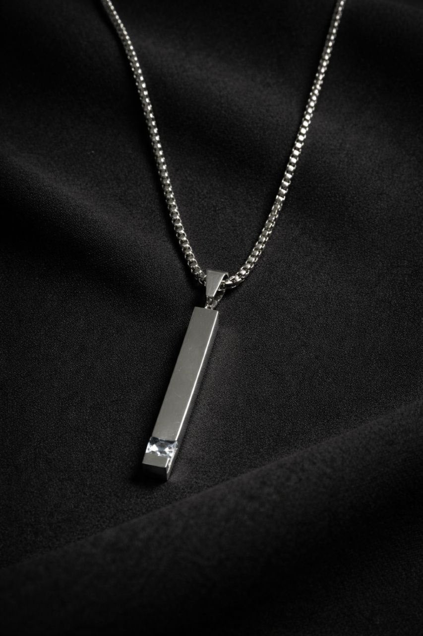 Silver Bar Pendant Chain