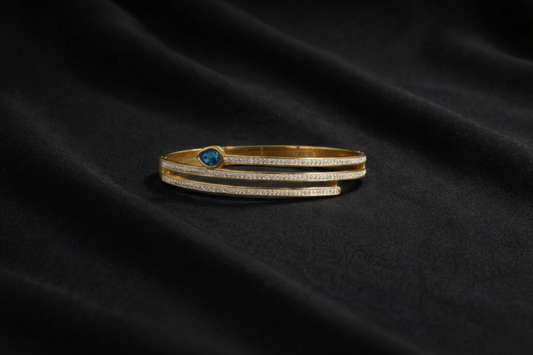 Classic Gold Engraved Minimal Bangle