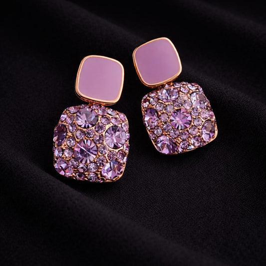 Blush Crystal Duo Stud Earrings