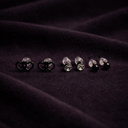 Noir Trinity Stud Set