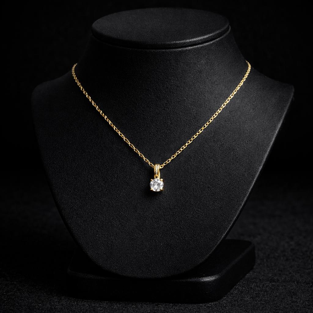 Aurora Solitaire Pendant Necklace