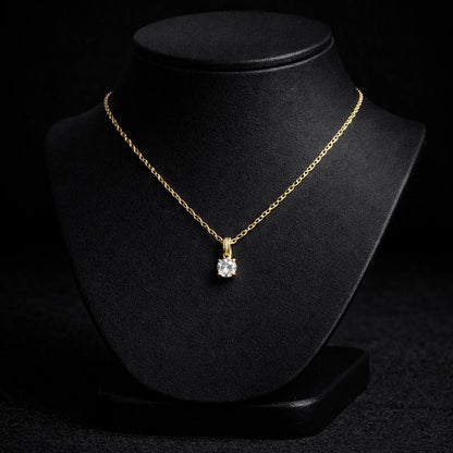 Aurora Solitaire Pendant Necklace
