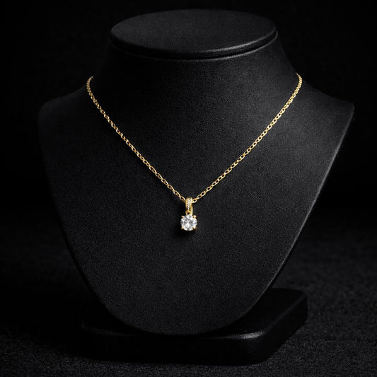 Aurora Solitaire Pendant Necklace