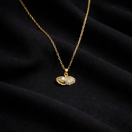 Pearl Tide Shell Pendant Necklace