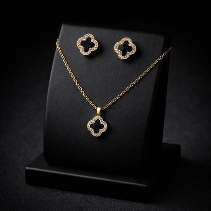 Noir Clover Set Necklace