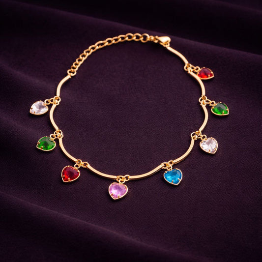 Sweet Prism Heart Charm Bracelet