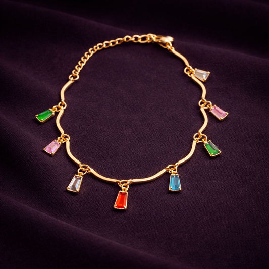 Aurora Line Crystal Drop Bracelet